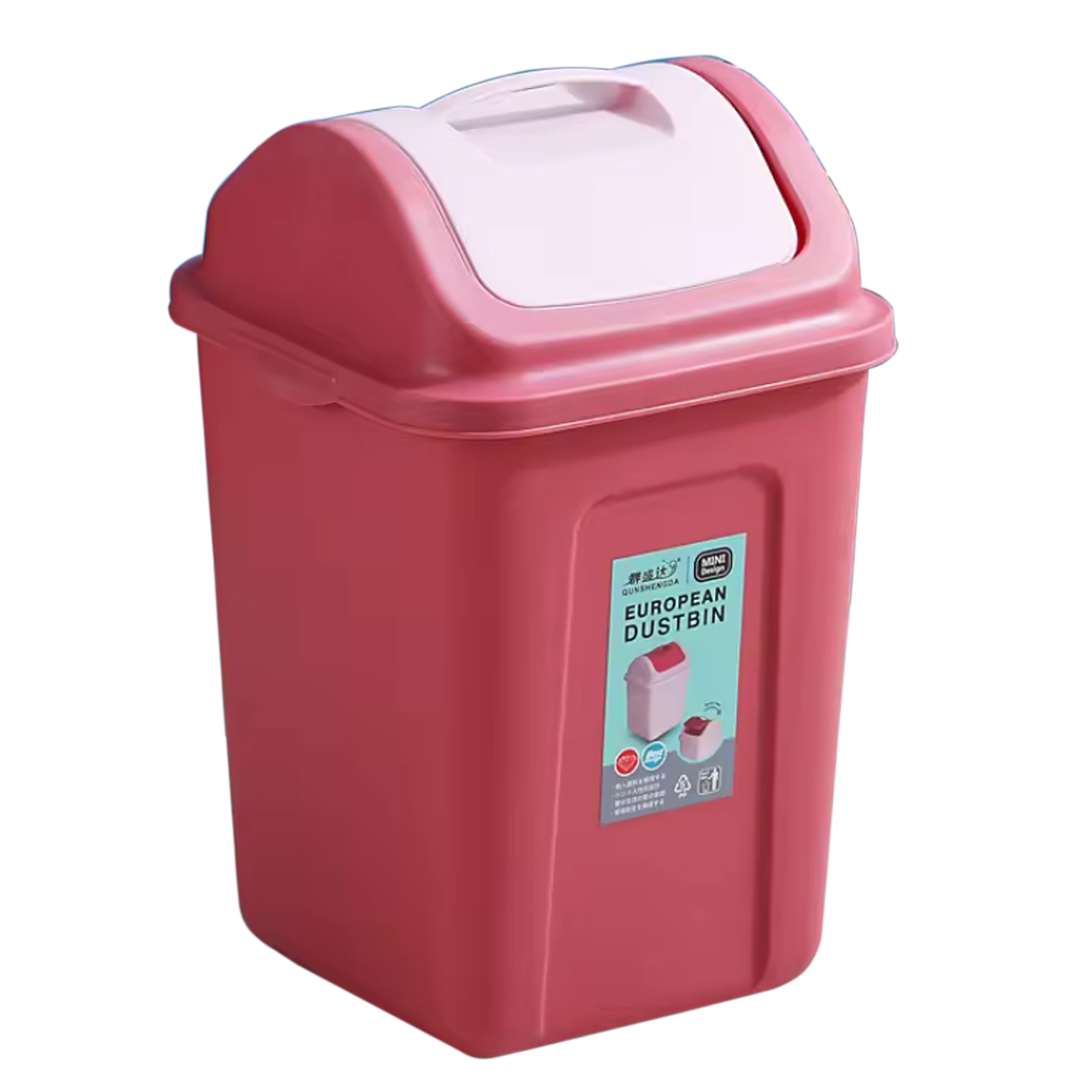 Coș de gunoi îngust, 10 L, din plastic, cu capac basculant Engros