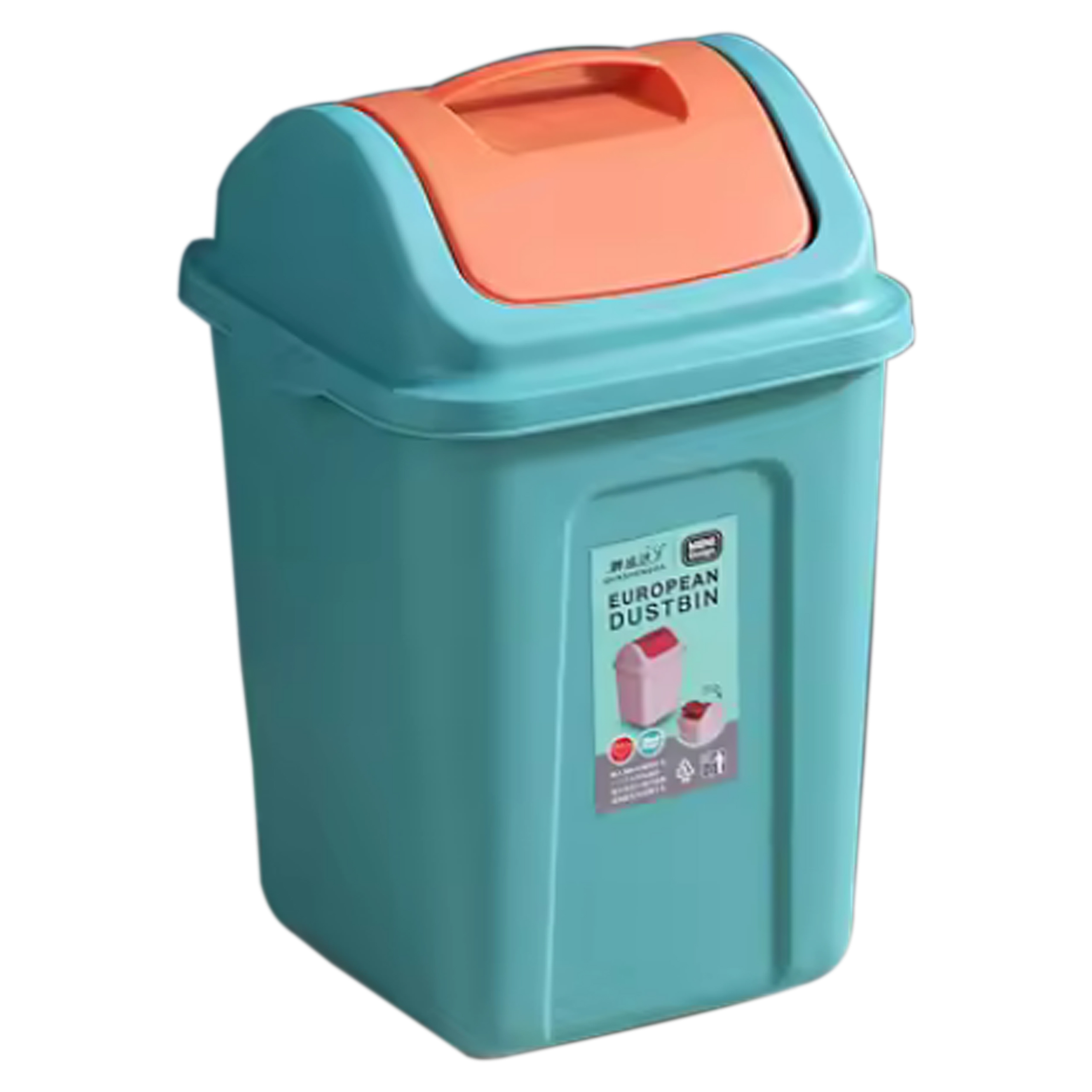 Coș de gunoi din plastic, 10 l, cu capac batant, pentru colectare selectivă Engros