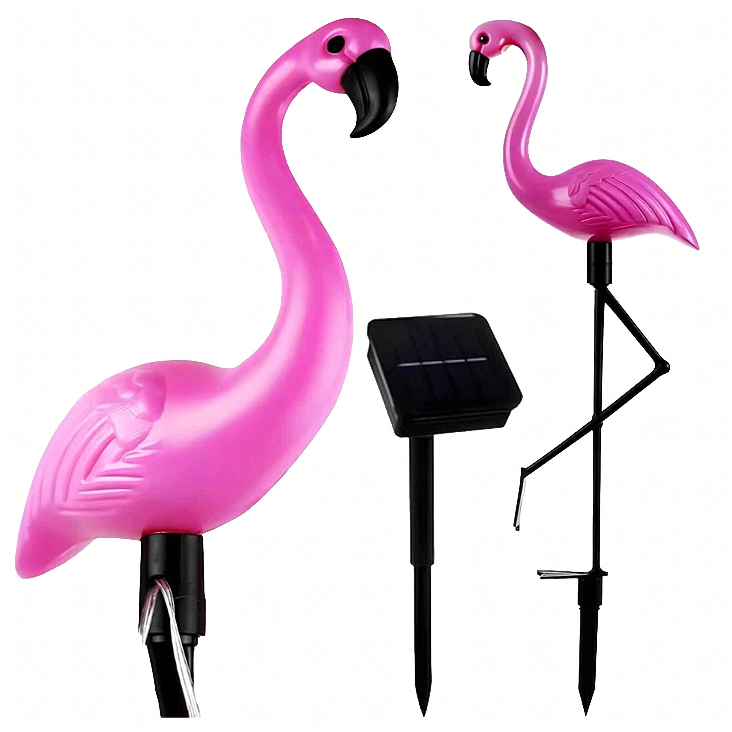 Lampă solară decorativă LED pentru grădină, în formă de flamingo, 53 cm Engros — Grădină & Terasă en gros