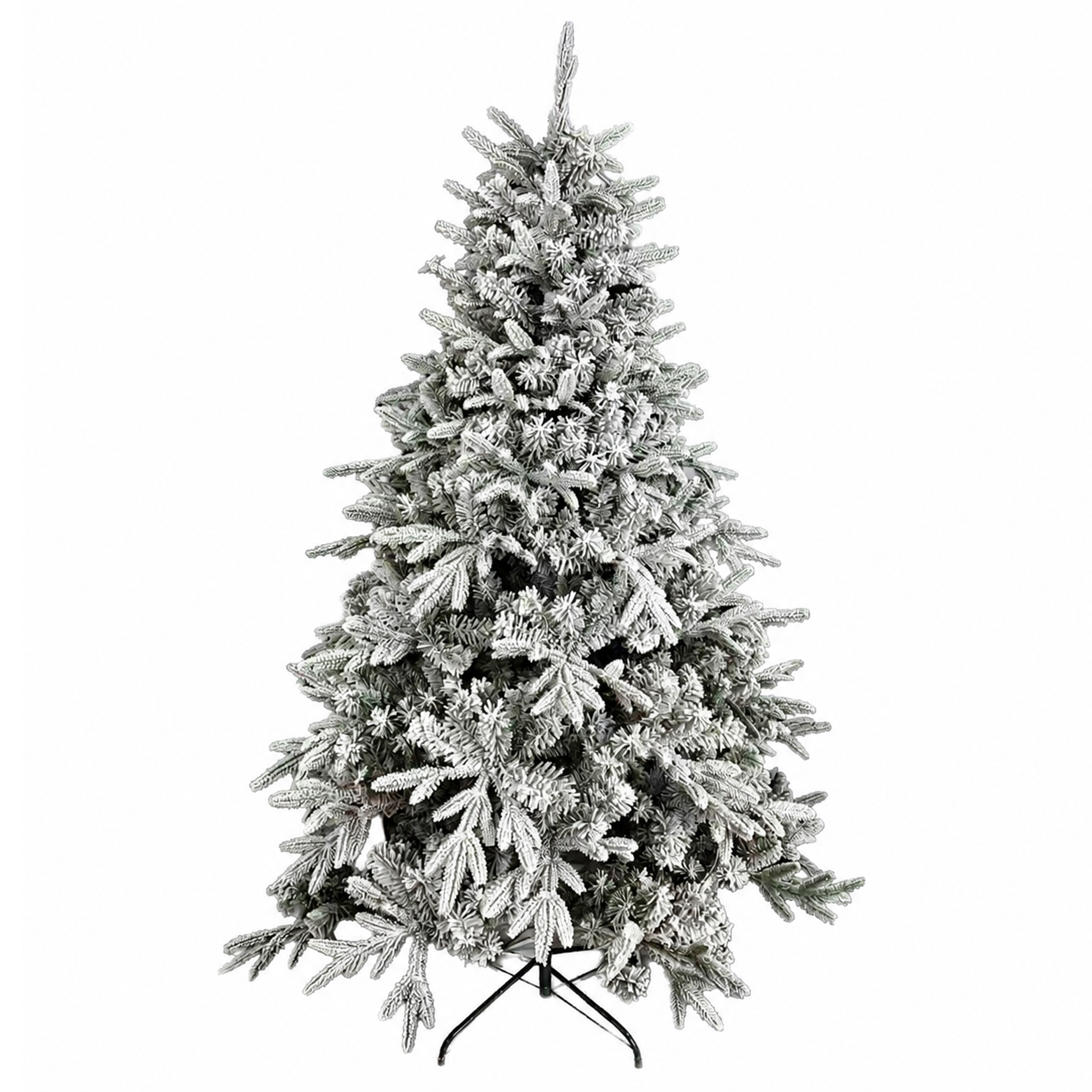 Brad artificial tip molid, des, puternic înzăpezit, cu suport, 160cm Premium Engros — Articole Sezoniere & Festive en gros