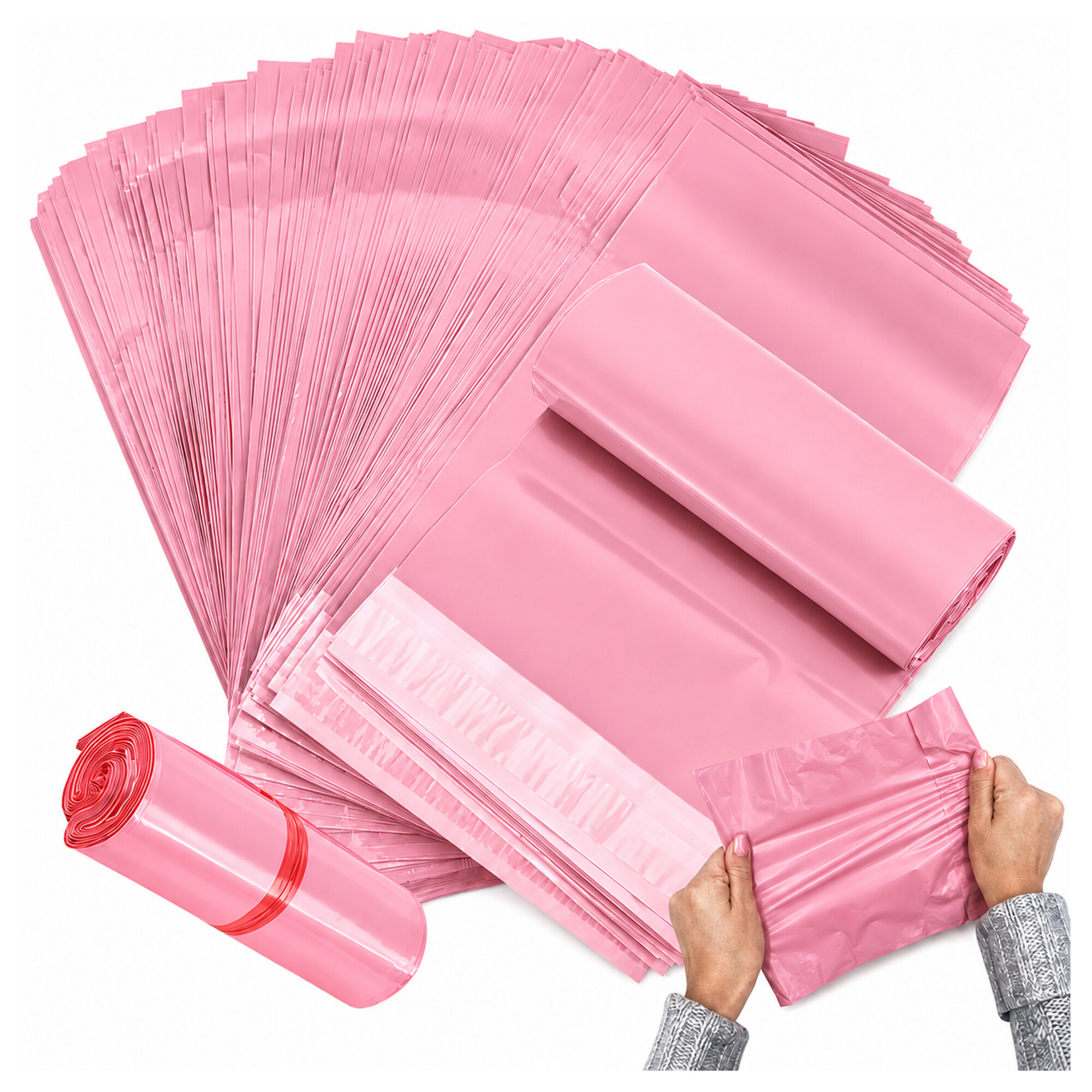 Pungi de curierat roz, autoadezive, 4XL, 450 × 550 mm, 50 buc Engros — Ambalare & Expediere en gros